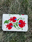 Red Vine Embroidered Pouch