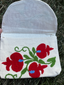 Red Vine Embroidered Pouch