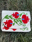 Red Vine Embroidered Pouch