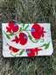 Red Vine Embroidered Pouch
