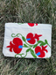 Red Vine Embroidered Pouch