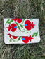 Red Vine Embroidered Pouch