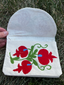 Red Vine Embroidered Pouch