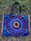 XL Circle Embroidered Tote
